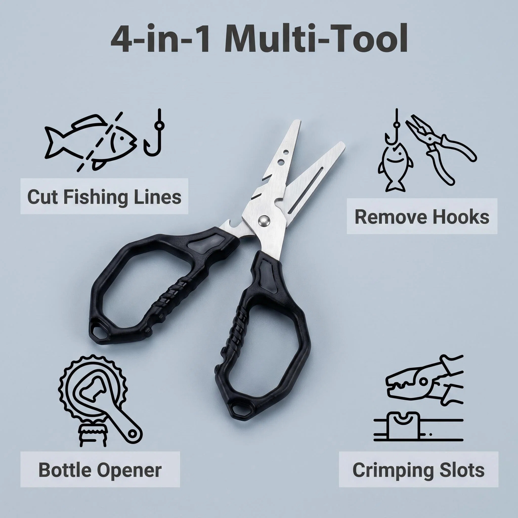 กรรไกรตกปลาอเนกประสงค์ สแตนเลส - Fishing Hook Remover บทวิจารณ์และราคา