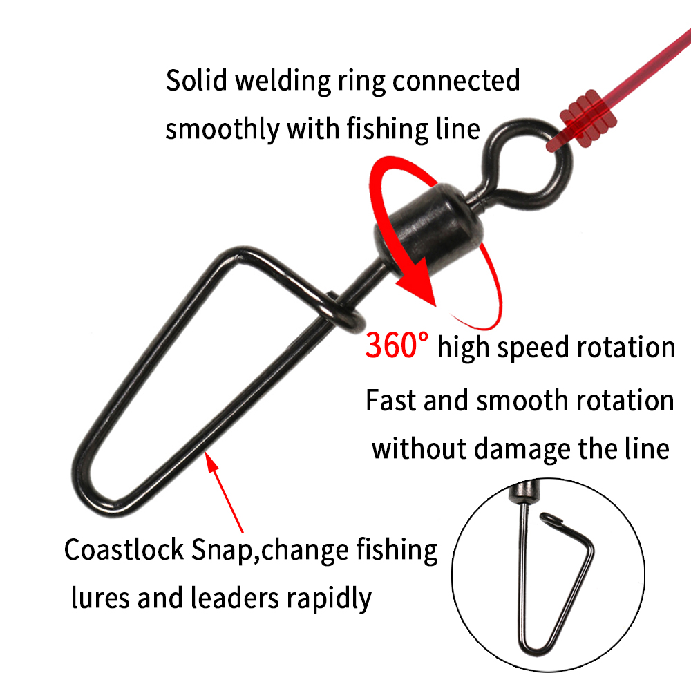 20 ชิ้น # ตะขอเกี่ยวแบบหมุนได้ - Fishing Hook Stainless Steel บทวิจารณ์และราคา