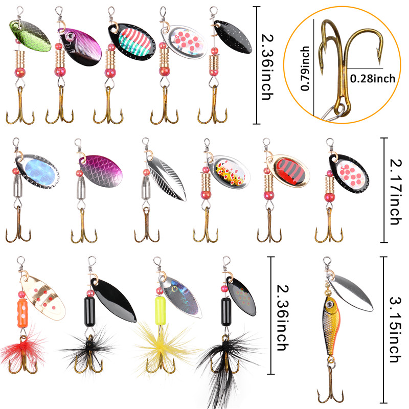 5/10/16 ชิ้น Spinner เหยื่อตกป - Fishing Hook Treble บทวิจารณ์และราคา